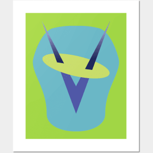 Voyd (blue background) Posters and Art